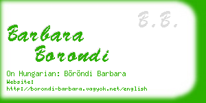 barbara borondi business card