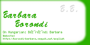 barbara borondi business card